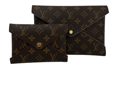 Pouch Kirigami Dos Unds, 650&euro;, Bolso, Marrón, Canvas - General, Vista frontal